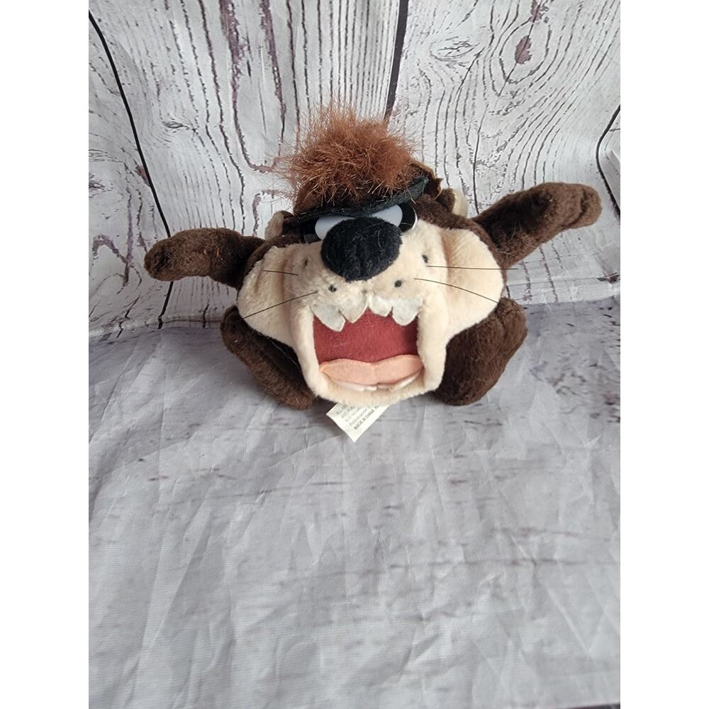 TAZ Tasmanian Devil Plush Keychain 1997 Vintage Looney Tunes Toy Coin Purse